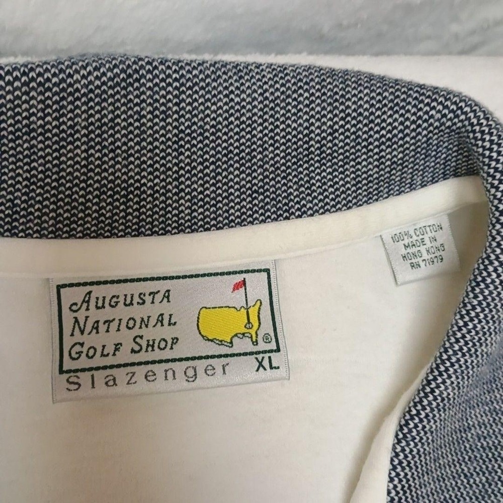 Masters Polo Shirt Mens XL White Augusta National Golf Shop Slazenger Vintage - Picture 7 of 10